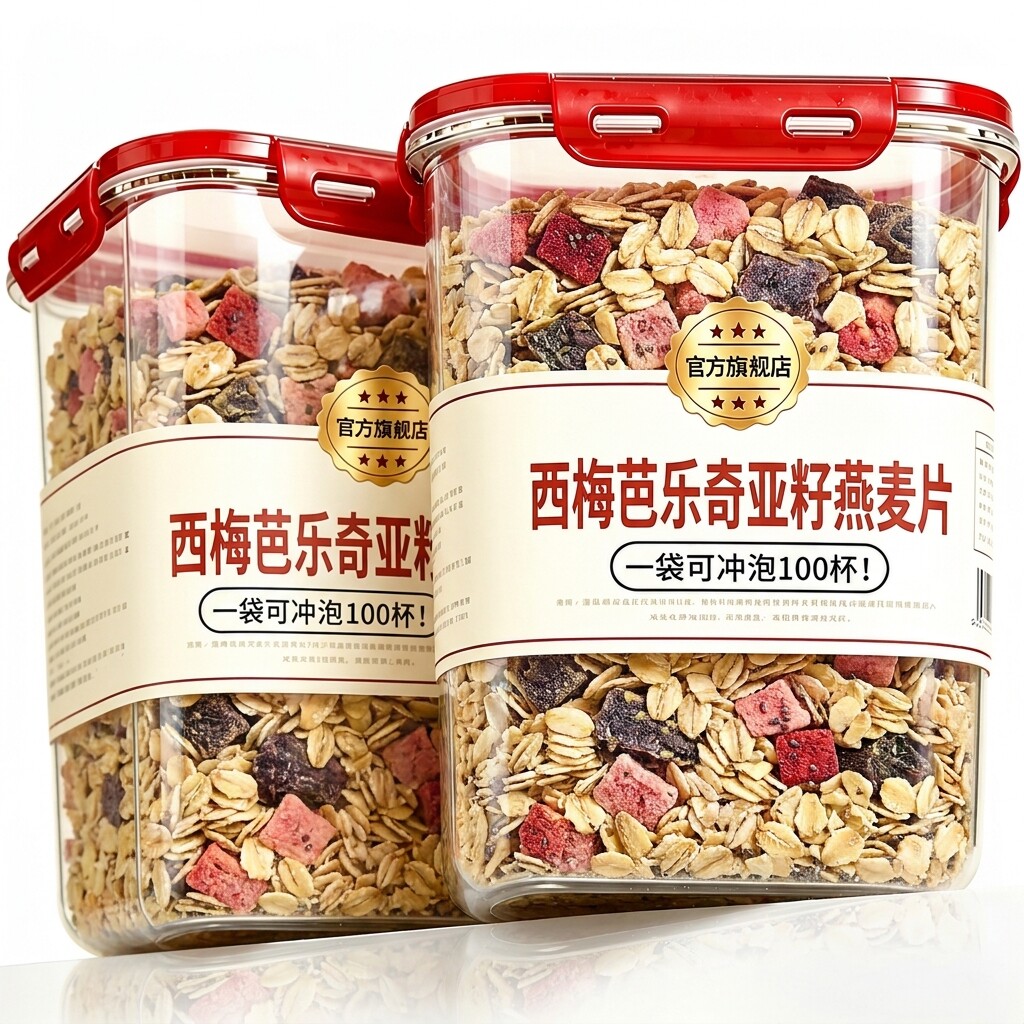 有机西梅芭乐奇亚籽燕麦片官方旗舰店正品无糖低脂酸奶水果无添加图片