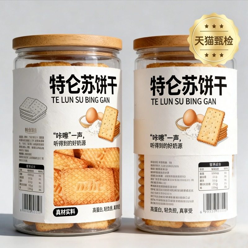 牛奶饼干特浓俄罗斯原装进口特仑酥老式高钙饼干无糖代餐休闲零食