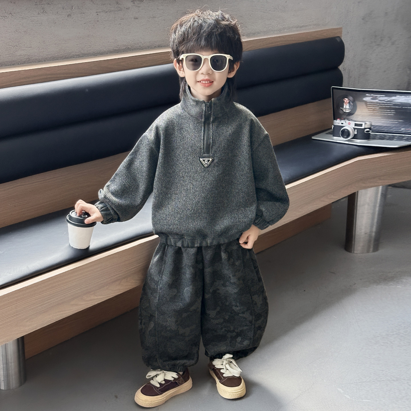 男童卫衣套装秋装儿童运动两件套