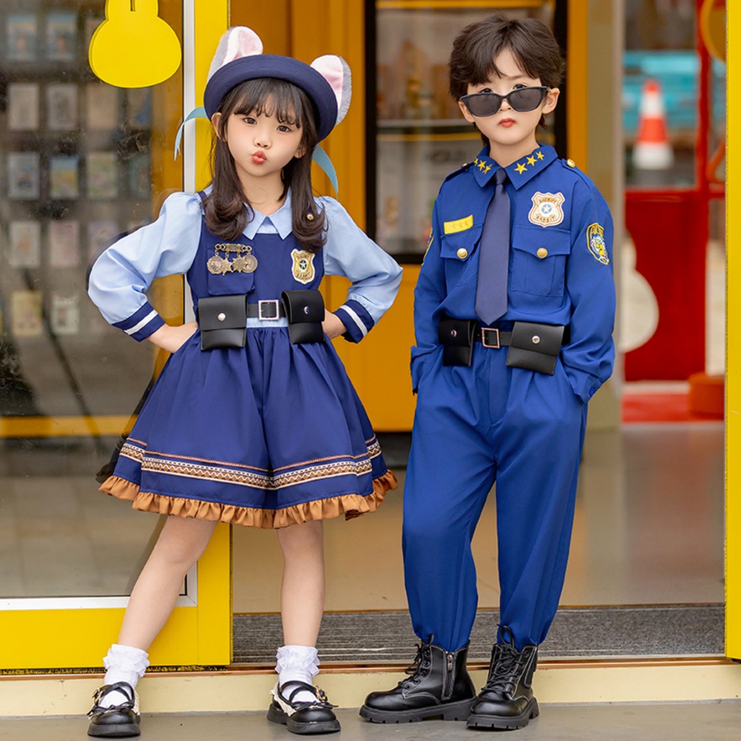 朱迪兔子警官女童裙子幼儿园表演服2026春秋疯狂动物牛警官COS服,童装/婴儿装/亲子装,儿童演出服,淘宝优惠券,粉丝福利购,淘宝优惠卷