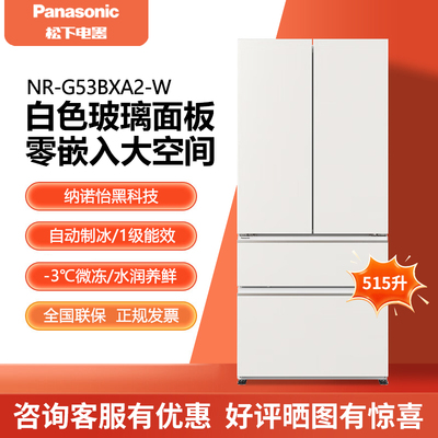 Panasonic/松下 NR-G53BXA2-W/D531TX-W超薄零嵌风冷无霜变频多门