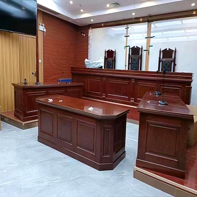 模拟法庭家具 仲裁桌审判台主审桌 法官桌椅法院家具书记桌诉讼桌