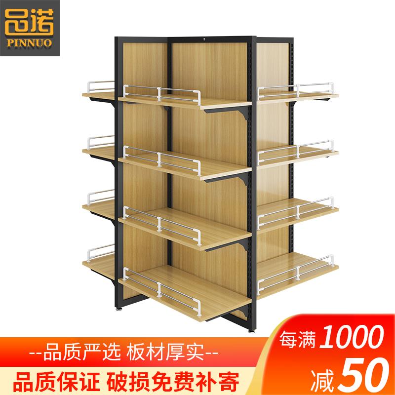 超市便利店文具店四向四面展示架多面可移动中岛促销展架十字堆头