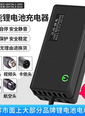 锂电池电动车充电器60V24V电车12伏锂离子36V2A平衡车48V爱玛通用