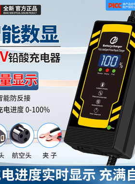 12V12ah摩托车汽车电瓶车充电器12伏20AH50AH100Ah蓄电池智能修复