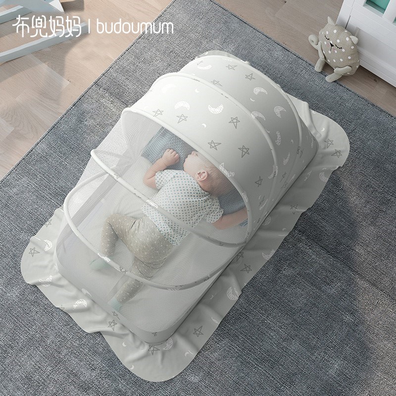 。婴儿童床上蚊帐宝宝防蚊罩bb新生儿拼接小床可折叠全罩式通用神