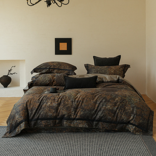 高端100支全棉床上四件套纯棉床单被套轻奢高级感主卧室四季通用