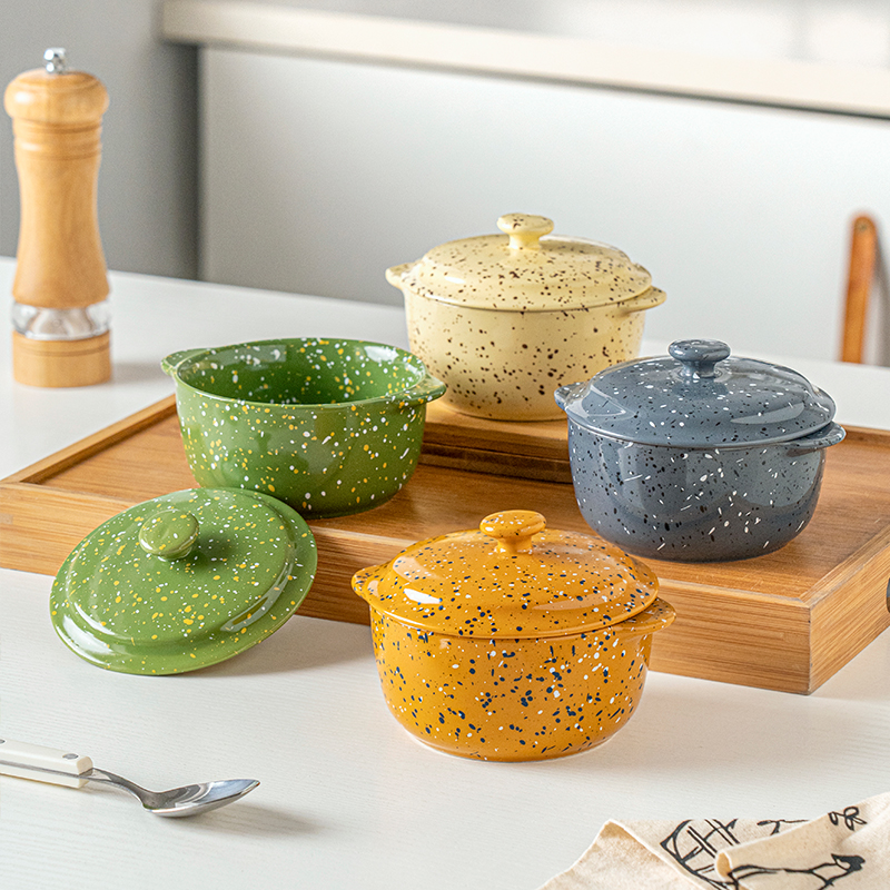 LePantry蒸蛋碗陶瓷炖盅带盖小碗烘焙烤碗蒸蛋羹碗家用宝宝小碗