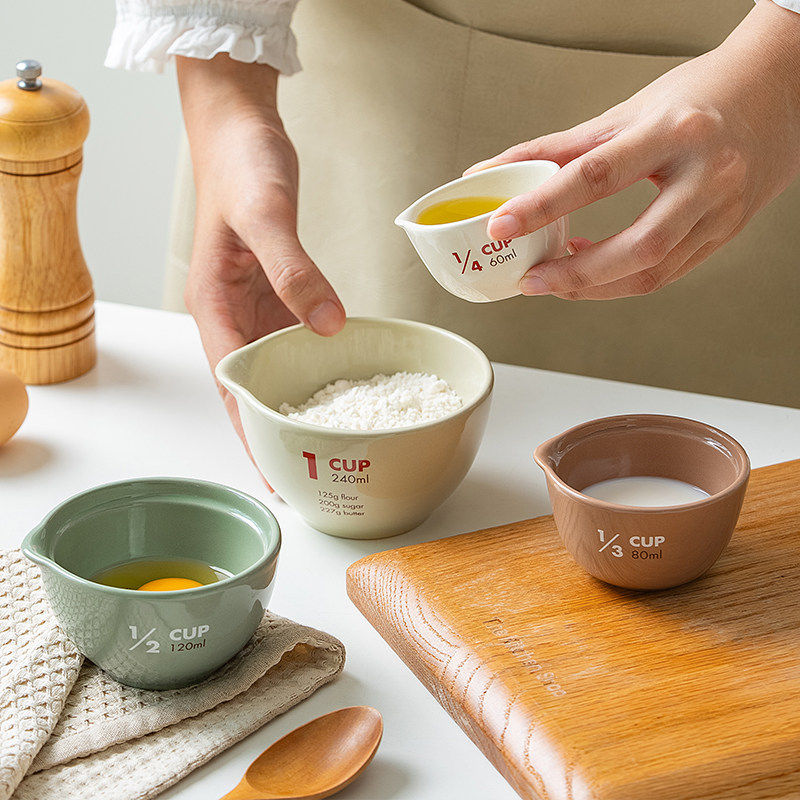 LePantry 烘焙量杯陶瓷小杯尖嘴引流碗创意烘焙碗小碗可爱甜品碗,厨房/烹饪用具,杯子,淘宝优惠券,粉丝福利购,淘宝优惠卷
