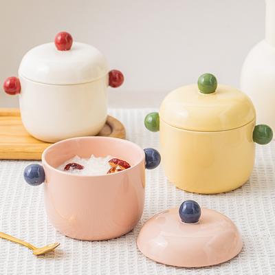 LePantry陶瓷蒸蛋碗带盖炖盅汤盅蒸鸡蛋羹专用宝宝婴儿辅食小蒸碗