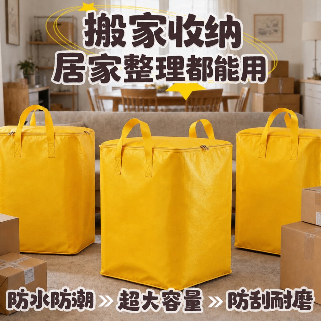 搬家打包袋巨能装加厚编织袋防水防潮大容量衣服整理袋被子收纳袋