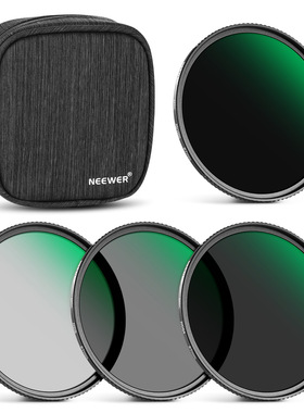 NEEWER/纽尔 ND4/ND8/ND64/ND1000滤镜ND减光镜近摄镜中性密度镜灰度镜67/72/77mm微单相机适用佳能索尼尼康