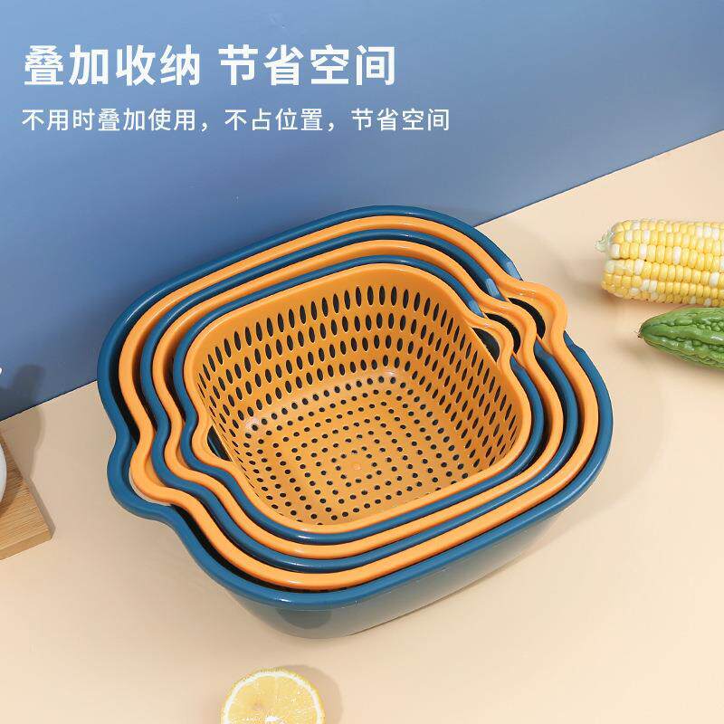 加厚沥水篮六件套 双层塑料洗菜盆多功能厨房沥水筐家用水果篮子怎么看?