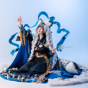 明日方舟cos道具圣聆初雪cos背板流苏背带配饰铃铛可响多段拆分