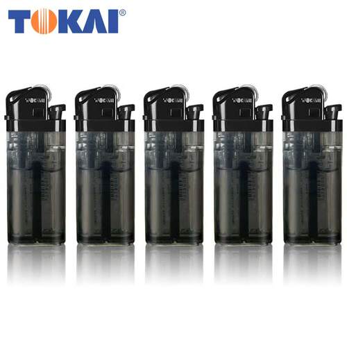 TOKAI日本正品东海一次性滑轮明火气体打火机迷你黑色款小巧便携