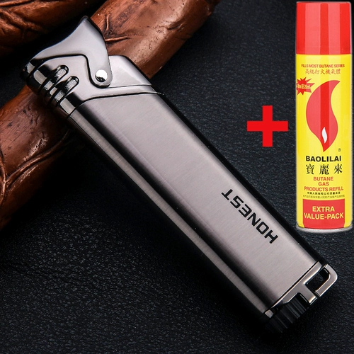 Мужская ветрозащитная креативная ультратонкая металлическая зажигалка