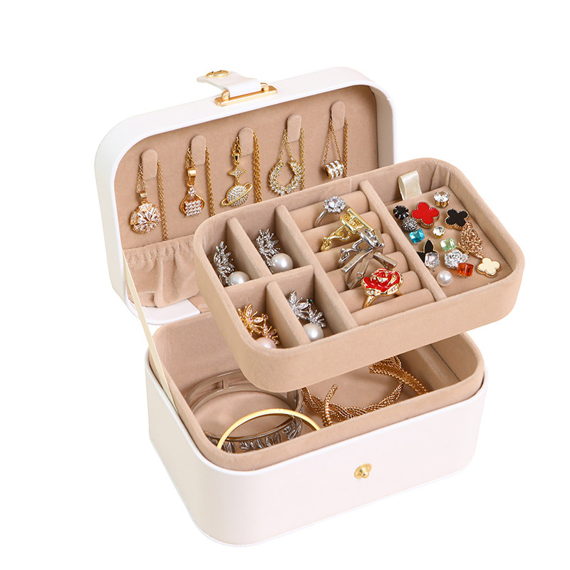 首饰盒高档精致耳环耳钉多层戒指项链小型便携式旅行饰品收纳盒子,饰品/流行首饰/时尚饰品新,首饰盒,淘宝优惠券,粉丝福利购,淘宝优惠卷