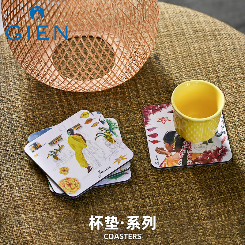 法国GIEN进口艺术茶杯垫