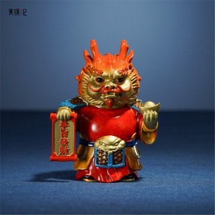 箐铜记《奉旨发财》生肖龙铜摆件家居装饰品客厅玄关新店开业摆件