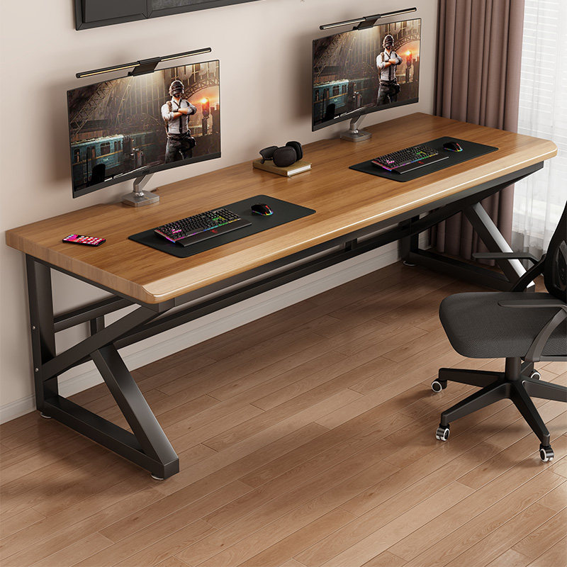 实木大板电脑桌台式家用双人书桌卧室长条桌办公桌工作台电竞桌子,住宅家具,电脑桌,淘宝优惠券,粉丝福利购,淘宝优惠卷