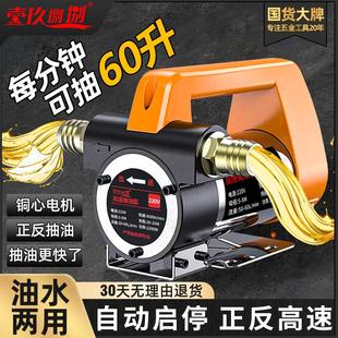 电动抽油泵12v24v通用220v柴油泵小型抽油神器正反全自动自吸式 泵