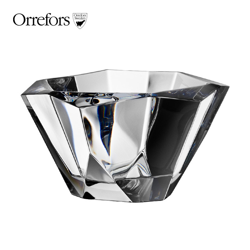 Orrefors 进口手工水晶玻璃碗家用PRECIOUS透明水果沙拉碗个性ins
