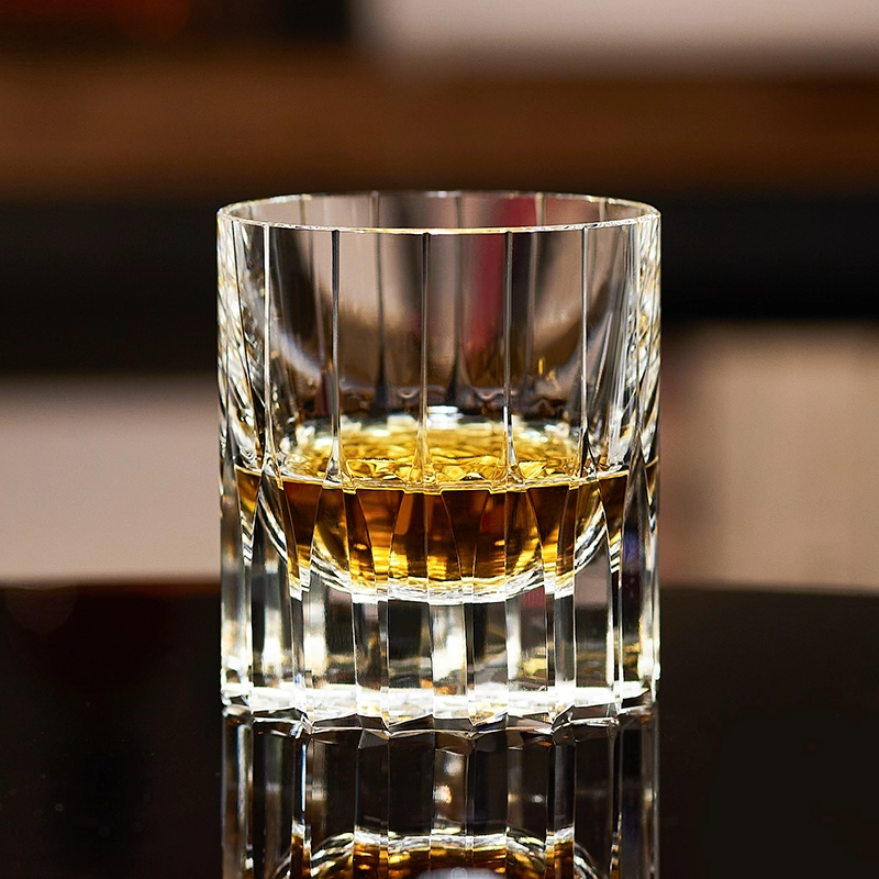 万华镜星芒杯手工雕刻水晶玻璃洋酒威士忌杯江户切子杯高级感礼物