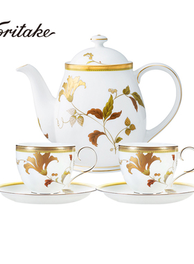 Noritake则武 ISLAY欧式奢华下午茶具茶杯套装骨瓷糖缸奶盅咖啡壶