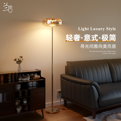意式极简落地灯客厅沙发旁边高级感中古卧室床头氛围立式装饰灯