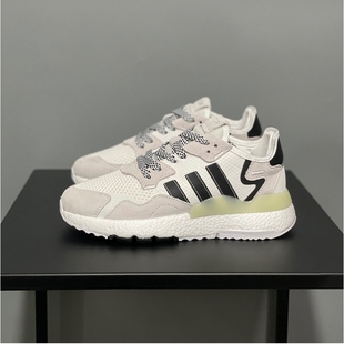 莆田男鞋运动跑步鞋女三条杠2025款夜行者真爆米花软底减震透气