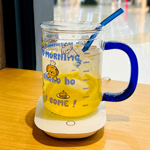 高颜值刻度牛奶杯大容量玻璃杯
