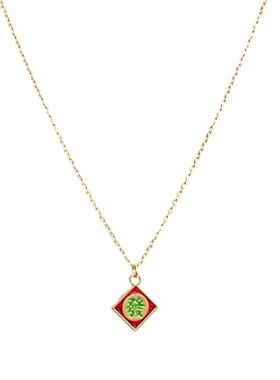 恭喜发财红色项链轻奢小众设计感锁骨链2022年新款气质秋冬配饰