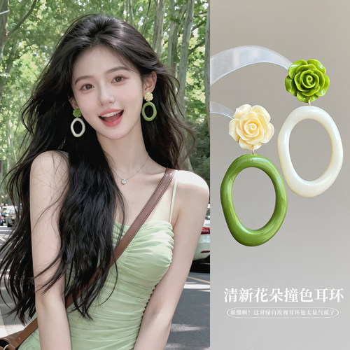 度假风无耳洞耳夹女士夸张耳环
