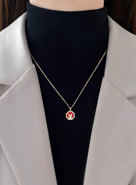 新款红色龙年项链喜庆女