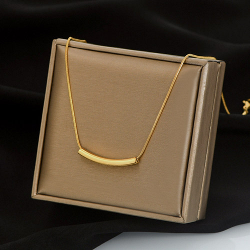 钛钢项链女夏锁骨链女小众设计感