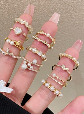 开口戒指女小众设计轻奢高级感情侣2025新款爆款设计感食指戒指环