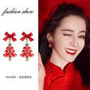 圣诞主题氛围系列耳环女独特耳夹无耳洞耳钉网红爆款 小众气质耳饰