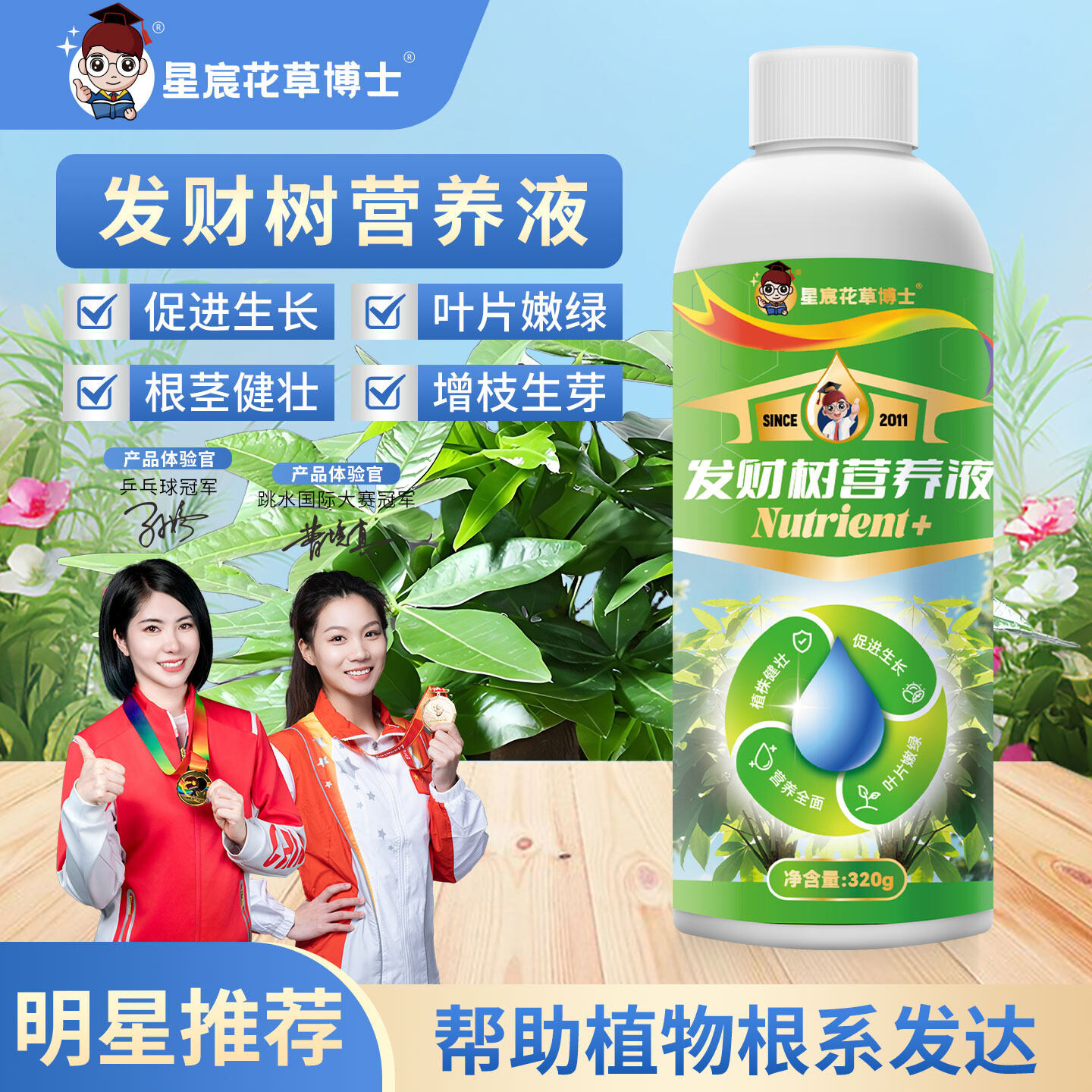水培发财树专用营养液家用室内外绿植盆栽防黄叶通用黄斑烂根肥料