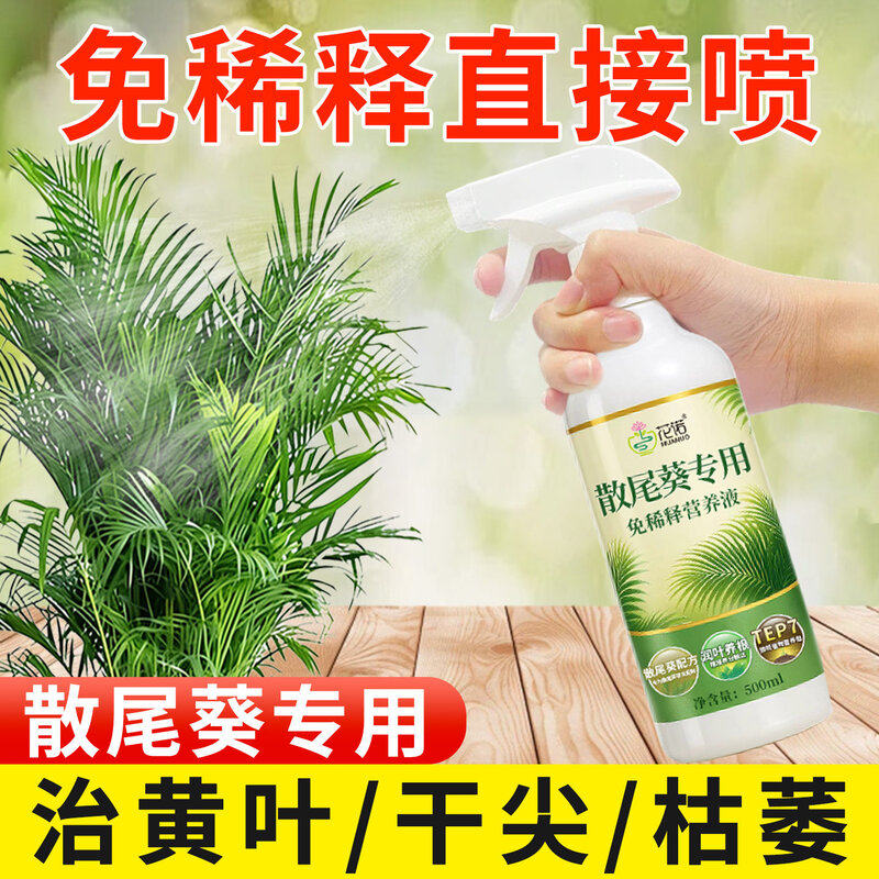散尾葵专用营养液免稀释叶子发黄威夷竹凤尾竹专用肥料盆栽液体肥