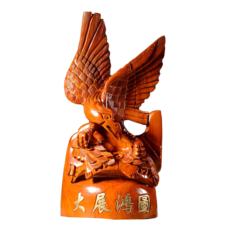 老鹰大展宏图家居客厅红木黄花梨
