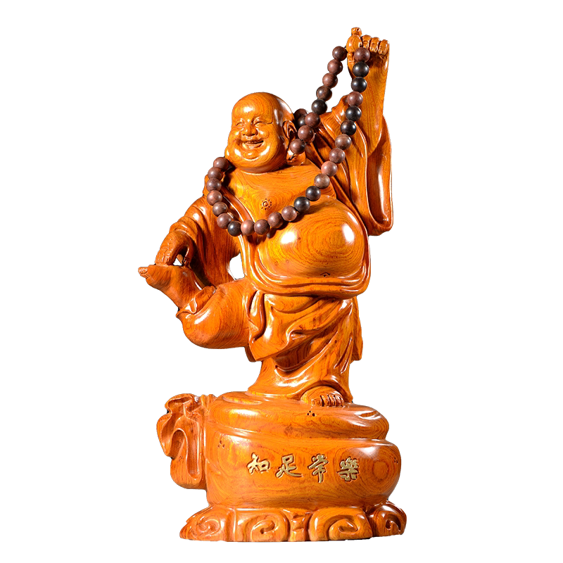 雕刻家居客厅红木工艺品弥勒佛像