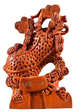 黄花梨木雕花生财富一生办公红木