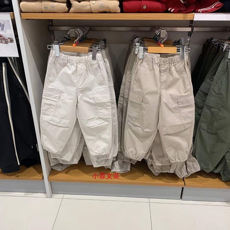 休闲裤宽腿工装裤伞腿裤束脚裤