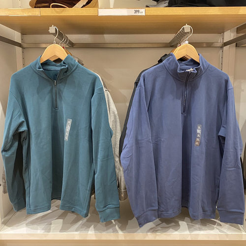 半拉链套头衫摇粒绒卫衣