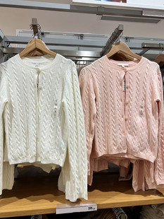 外套空调衫 长袖 休闲百搭毛衣471612 2025纽花圆领针织开衫 小蓉女装