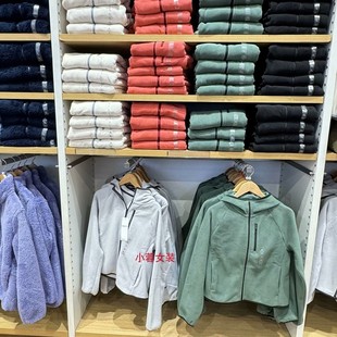 保暖长袖 轻型摇粒绒拉链开衫 连帽卫衣外套467914 秋冬季 日单女装