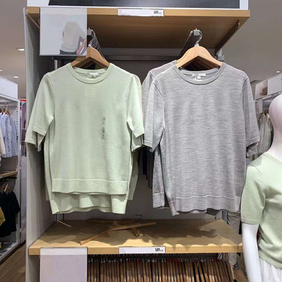 美利奴针织衫空调衫套头衫T恤