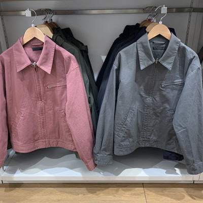 休闲拉链茄克底特律夹克牛仔外套