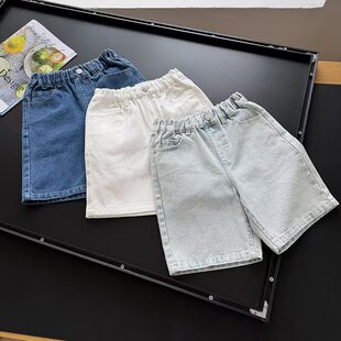 童装男童女童儿童牛仔裤休闲短裤宽松阔腿中裤2026夏季新款488197