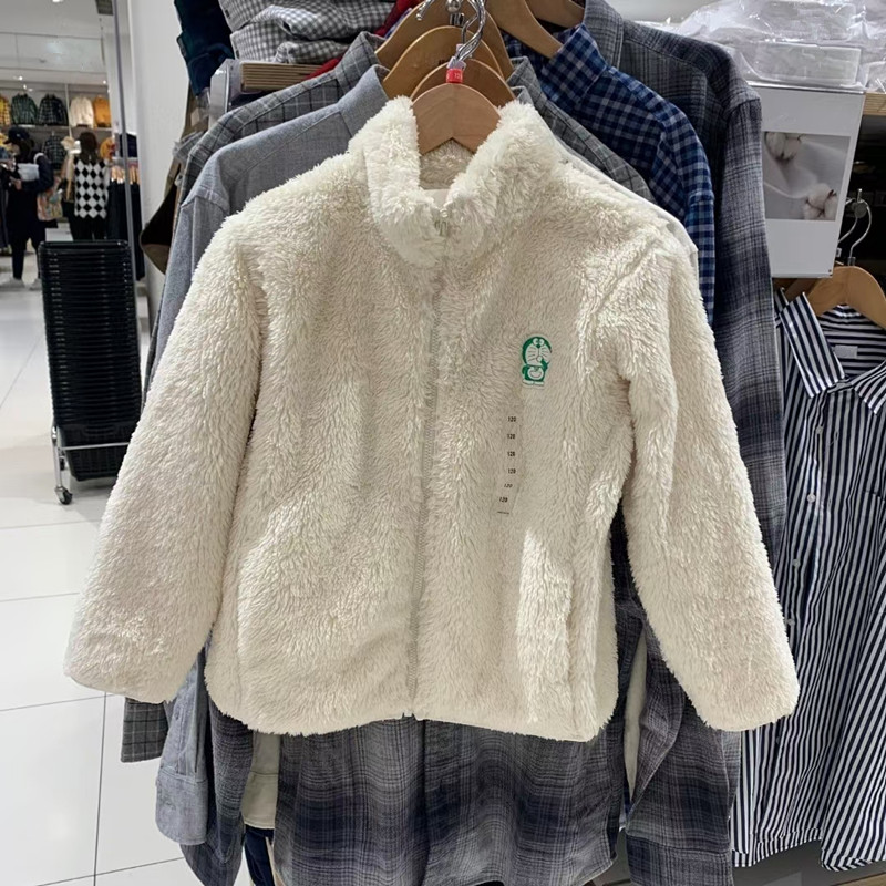 长绒摇粒绒夹克儿童拉链长袖